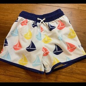 Blueberry bay boutique swimwear little boys sailboats trunks 4t